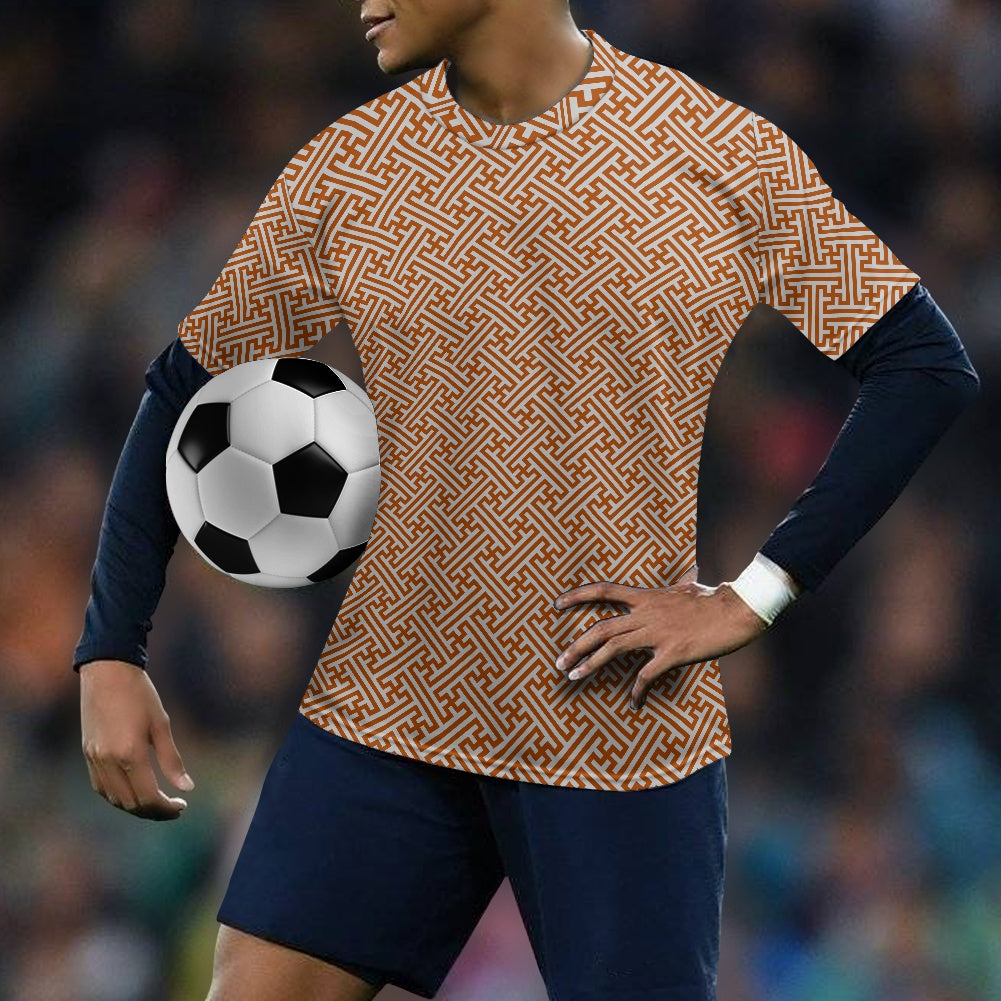 Japanese Wagara - Terracotta Sayagata - Football Shirt