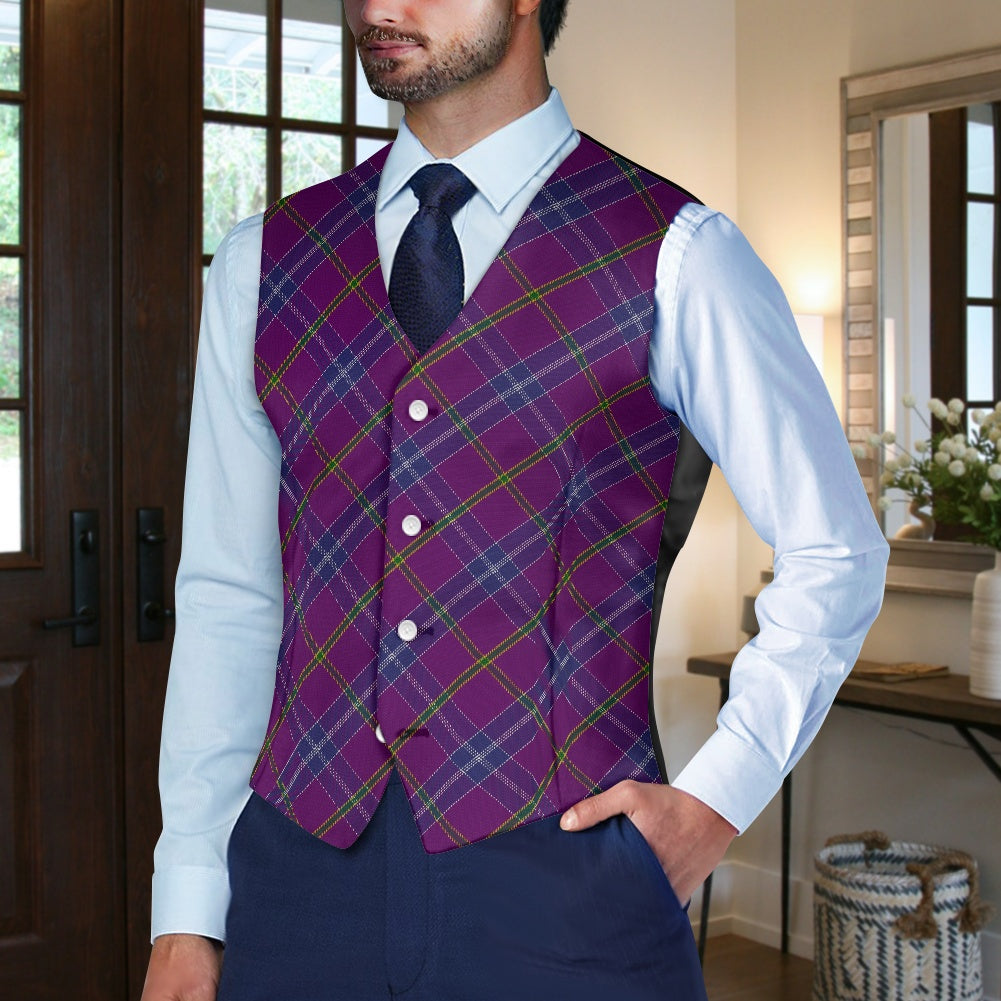 Clan Jackson Tartan Bias Suit vest jacket