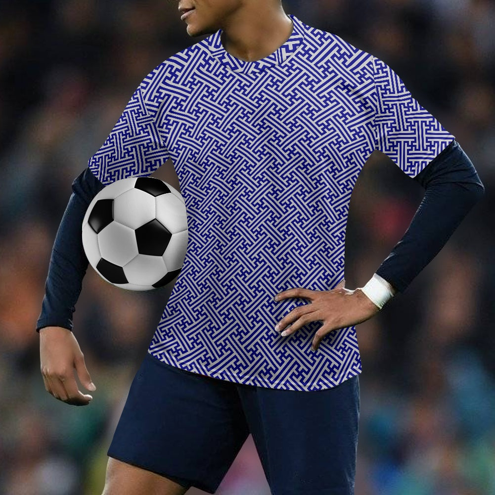 Japanese Wagara - Blue Sayagata - Football Shirt
