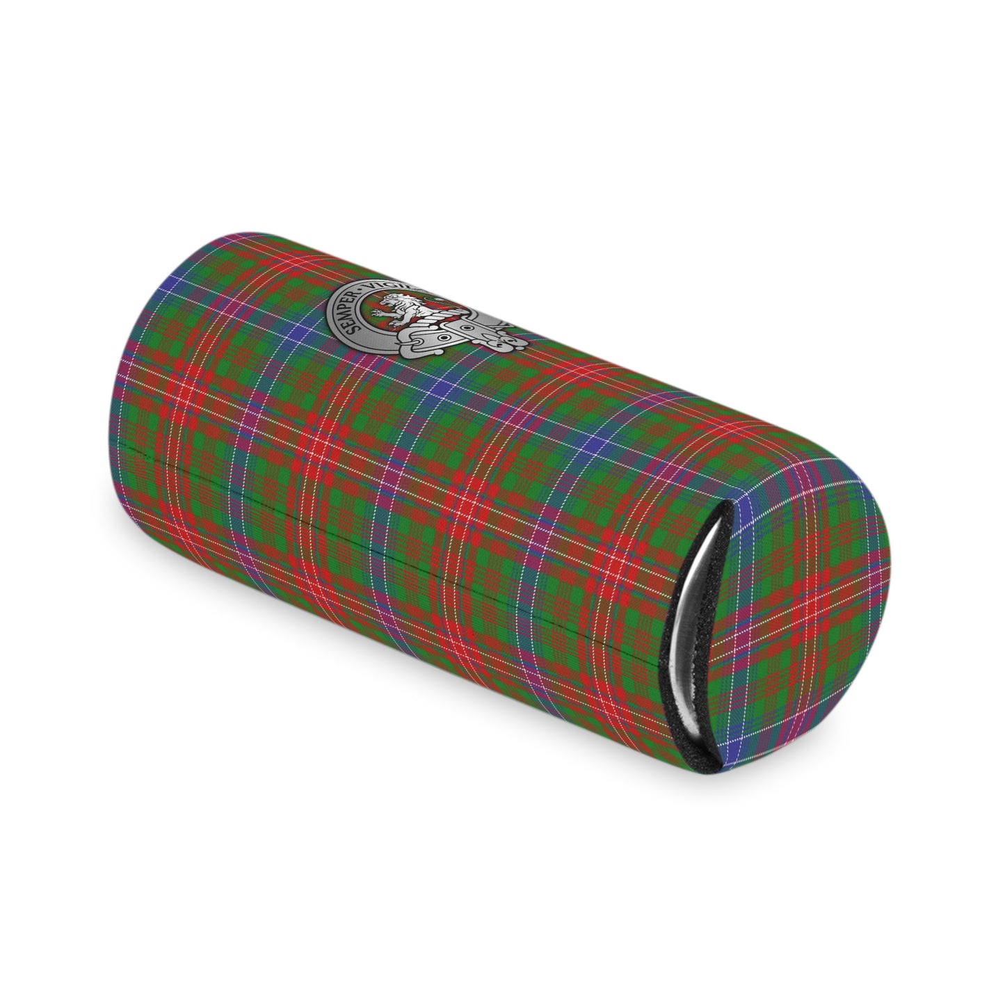 Clan Wilson Crest & Tartan Can Cooler