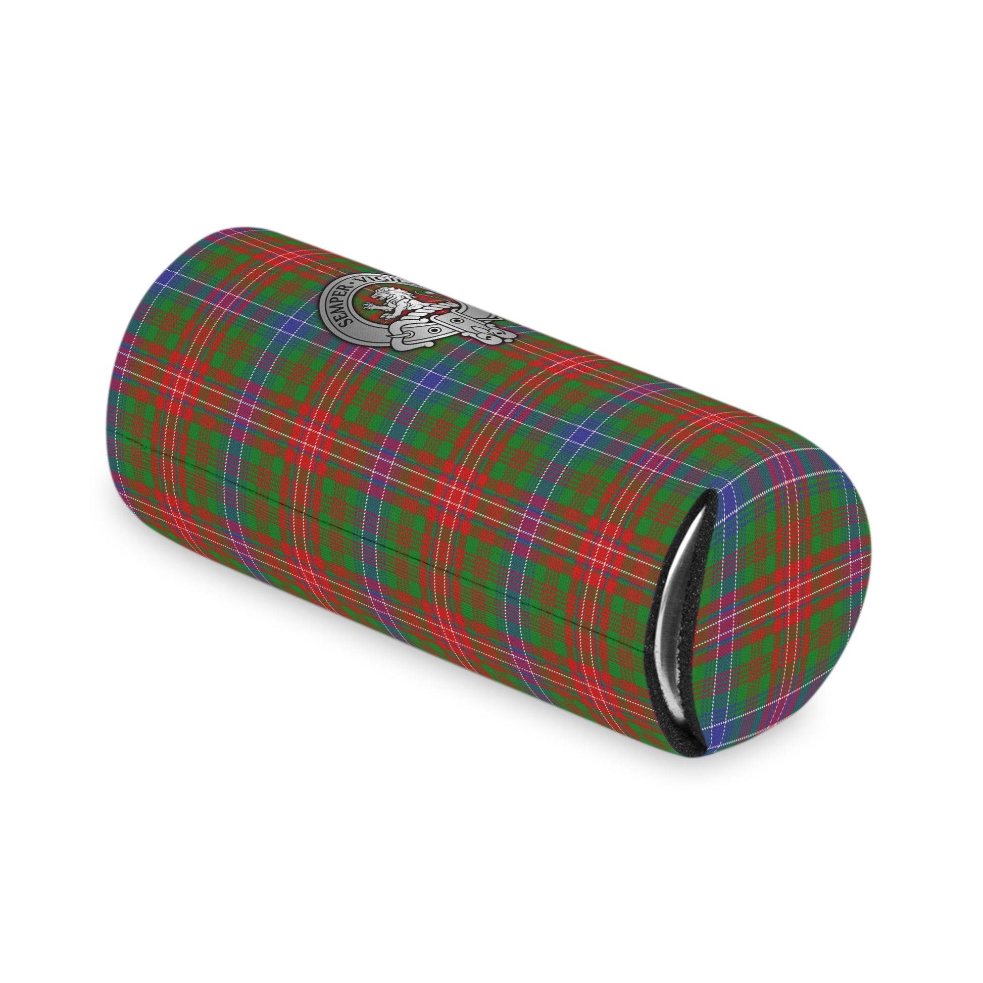 Clan Wilson Crest & Tartan Can Cooler