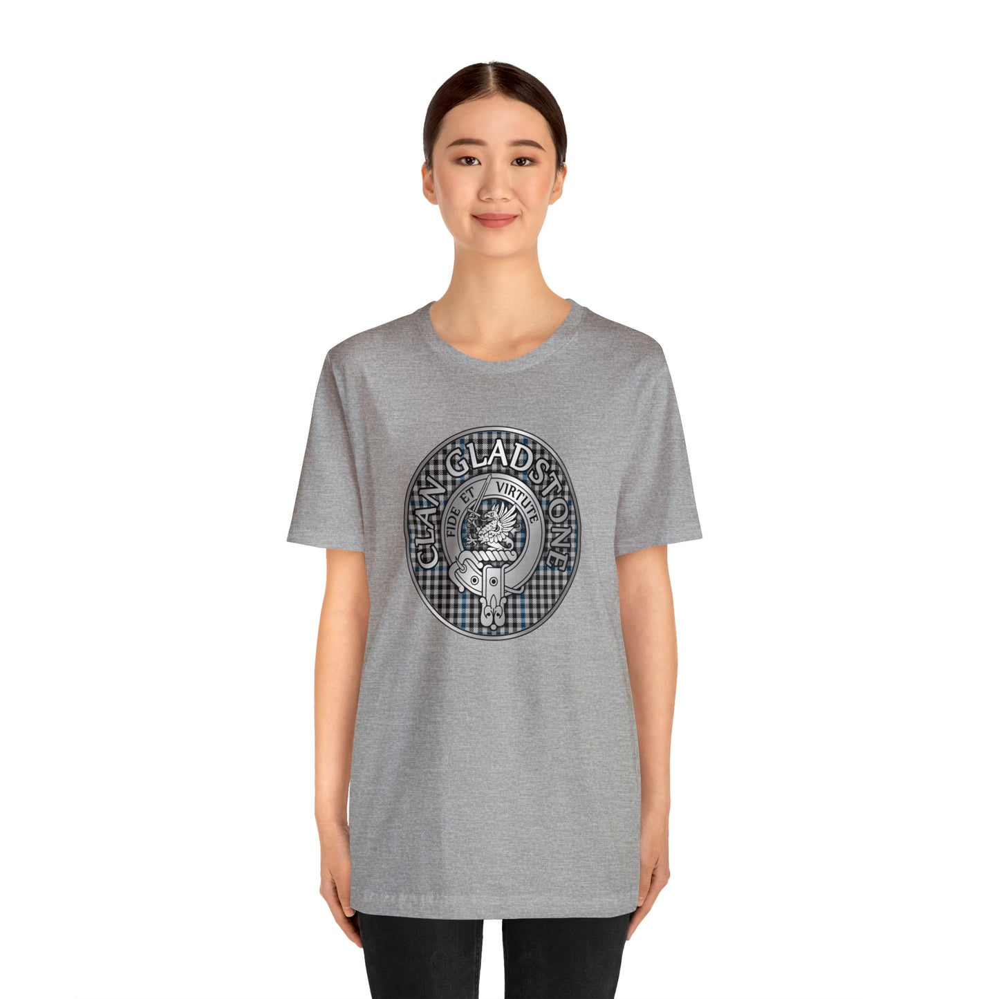 Clan Gladstone Crest & Tartan | Unisex T-Shirt