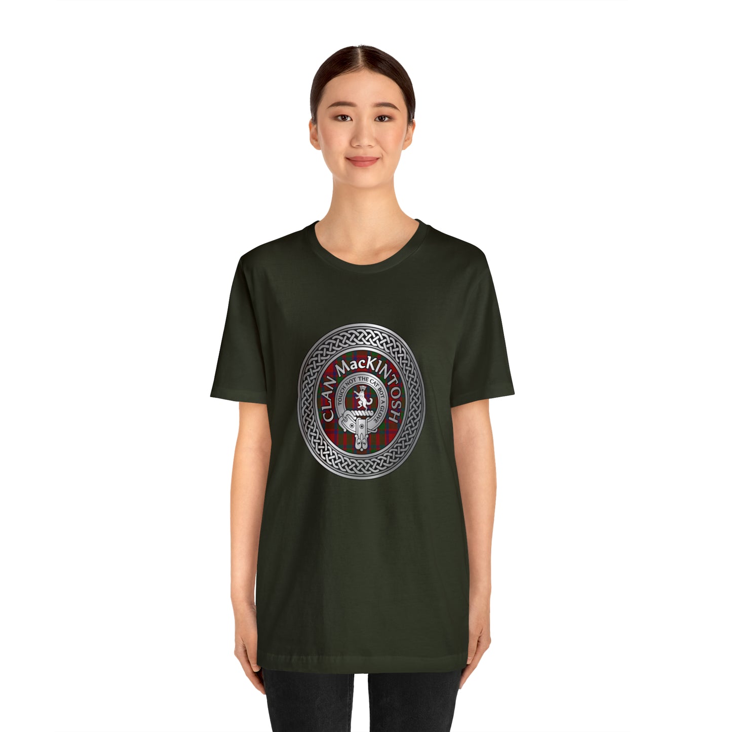 Clan MacKintosh Crest & Tartan Knot | Unisex T-Shirt