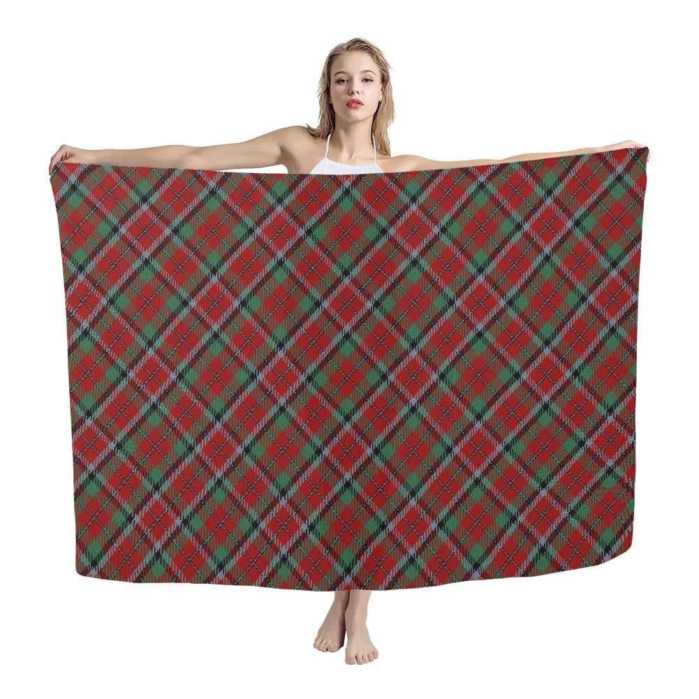 Clan Graham Red Tartan Chiffon Scarf