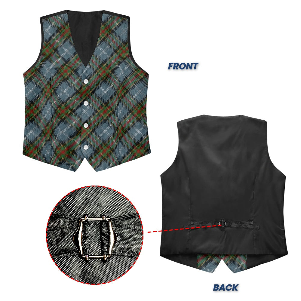 Clan Estes Tartan Bias Suit vest jacket