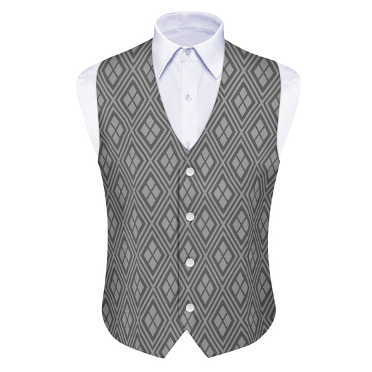 Wagara - Hishi Grey Suit vest jacket