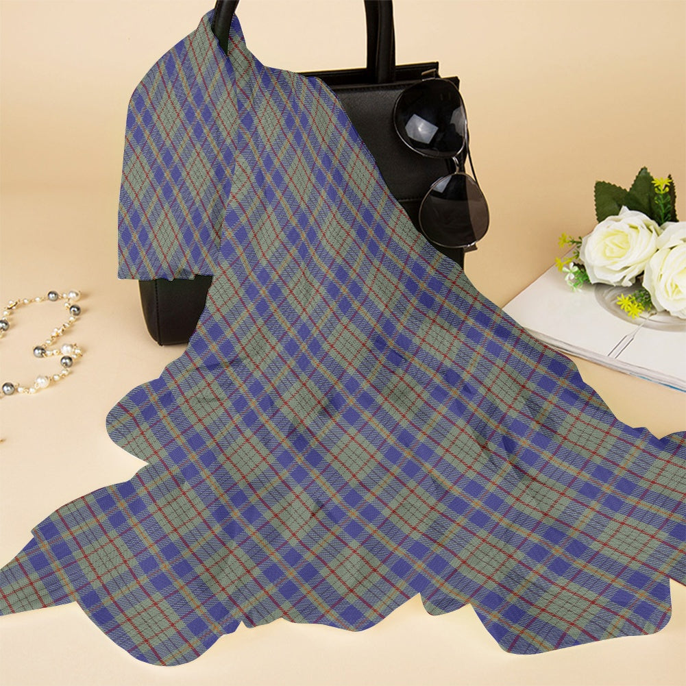Irish County Kildare Tartan Bias Chiffon Scarf