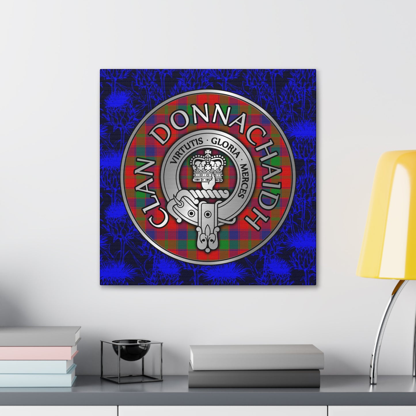 Clan Donnachaidh | Robertson Crest & Tartan Canvas Gallery Wraps