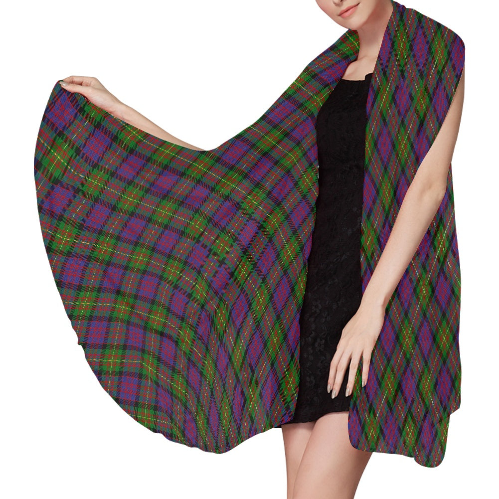 Clan Carnegie Tartan Bias Chiffon Scarf