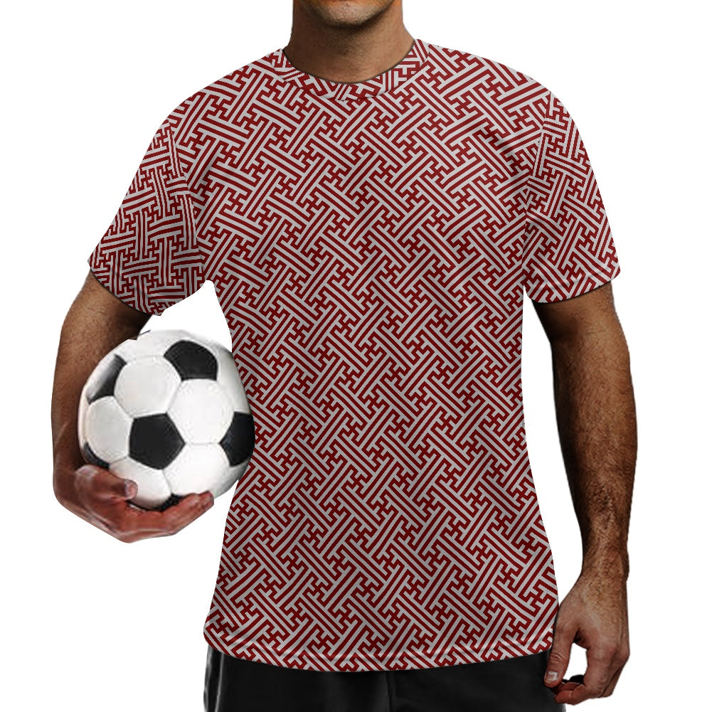 Japanese Wagara - Red Sayagata - Football Shirt