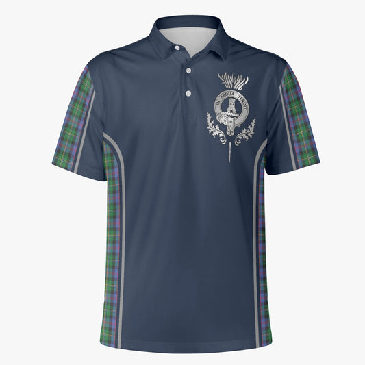 Clan Malcolm Crest & Tartan Polo Shirt