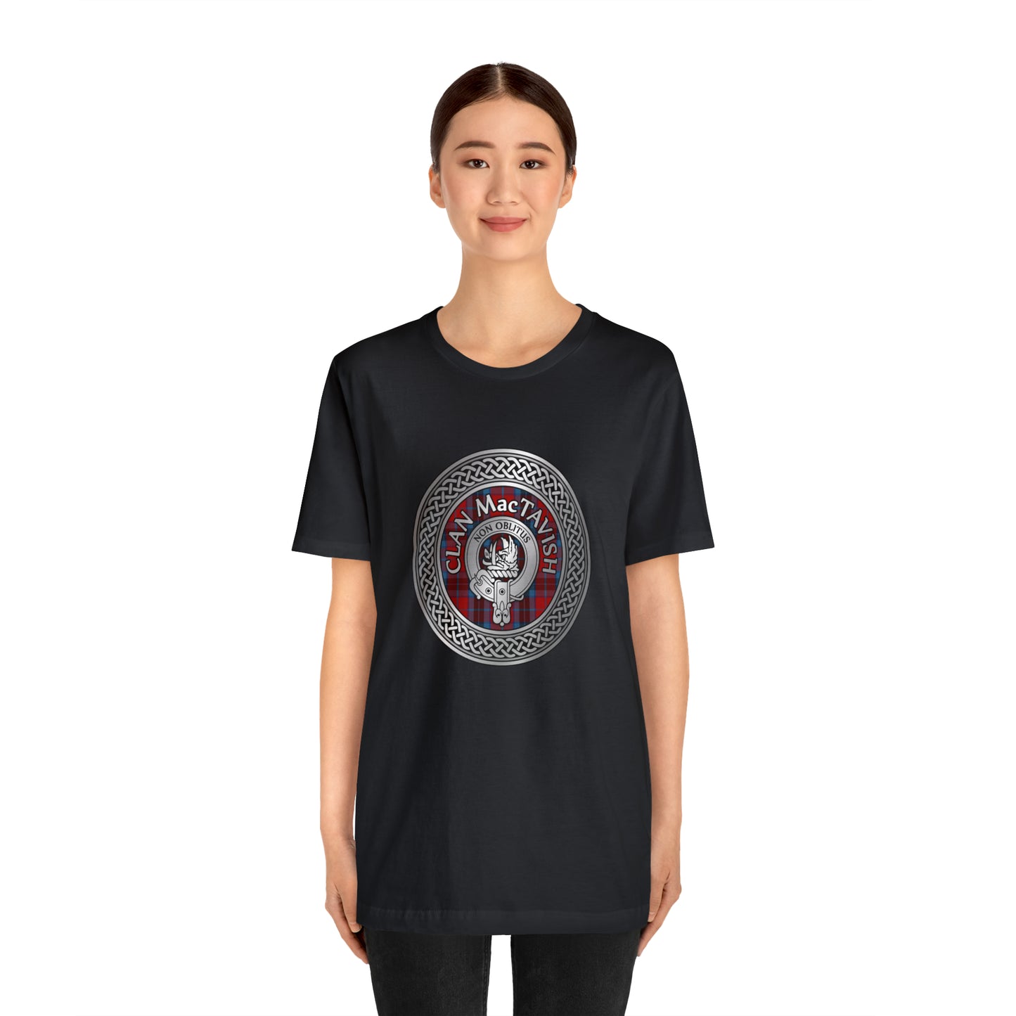 Clan MacTavish Crest & Tartan Knot | Unisex T-Shirt