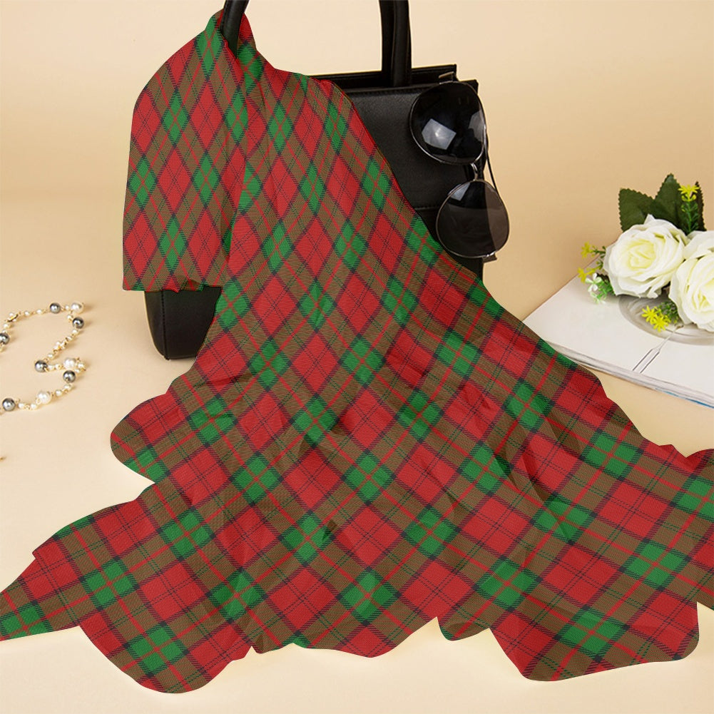 Clan Dunbar Tartan Bias Chiffon Scarf