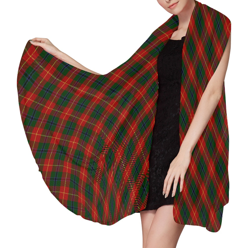 Clan Douglas Roxburgh Tartan Bias Chiffon Scarf