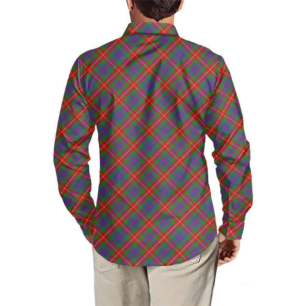 Clan Fraser of Lovat Tartan Men's long-sleeved shirt