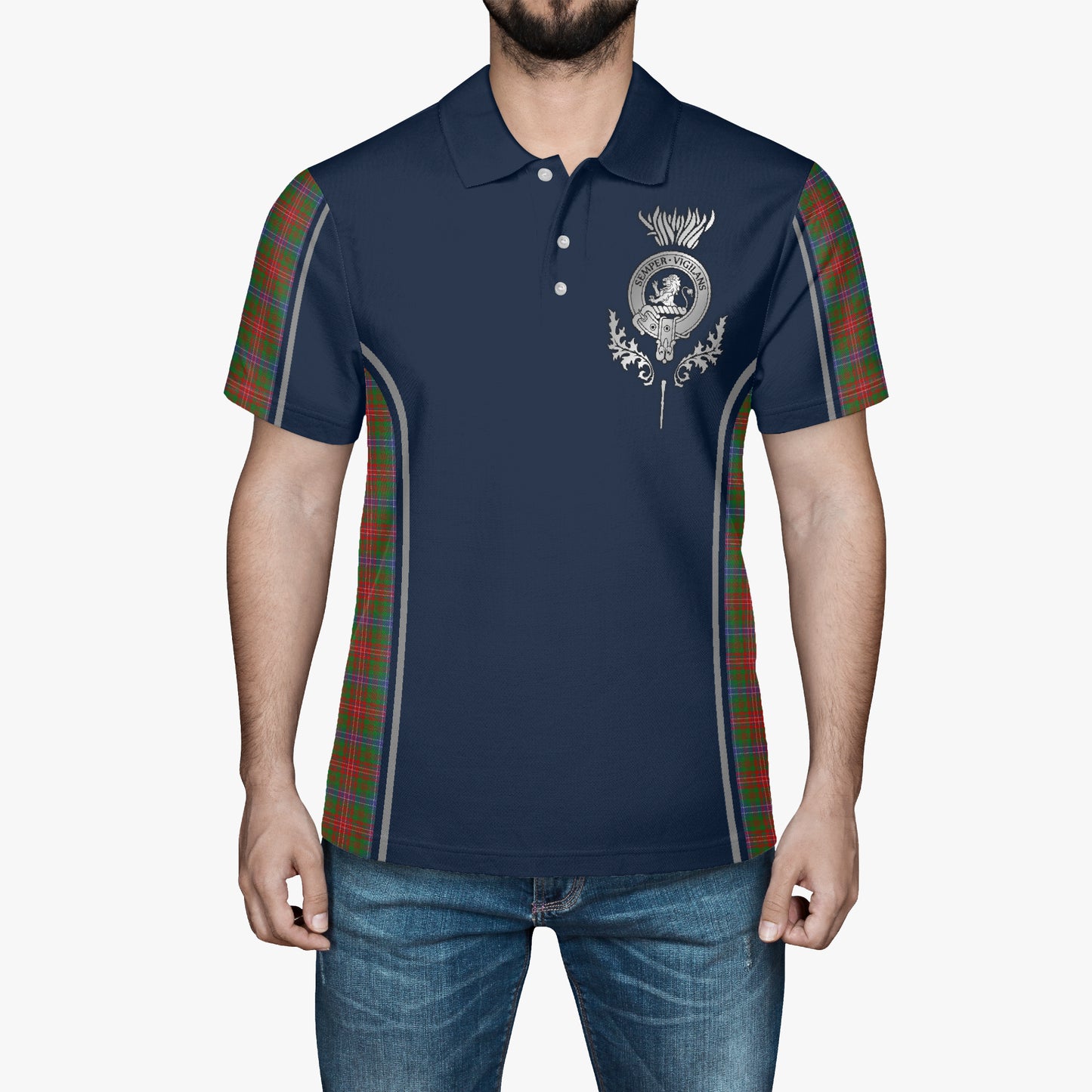 Clan Wilson Crest & Tartan Polo Shirt