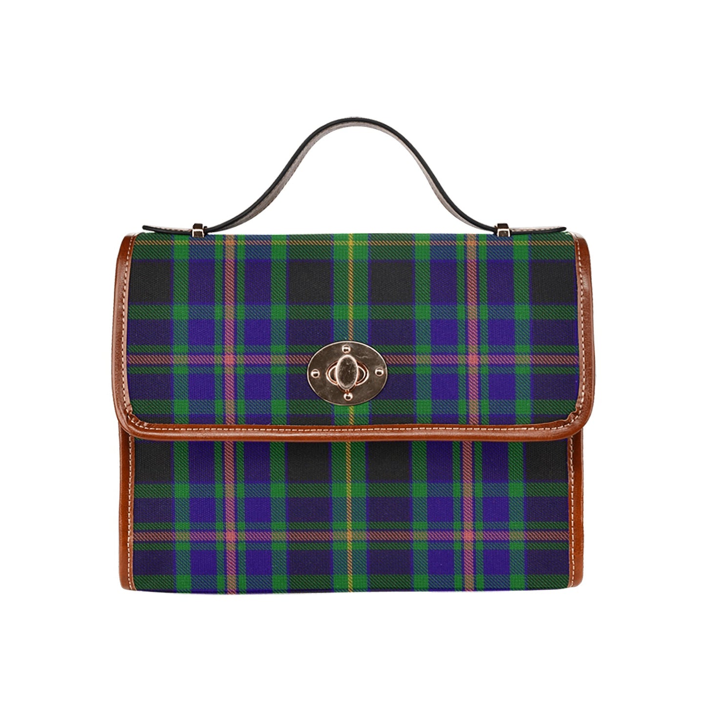 Irish County Offaly Tartan Canvas Handbag