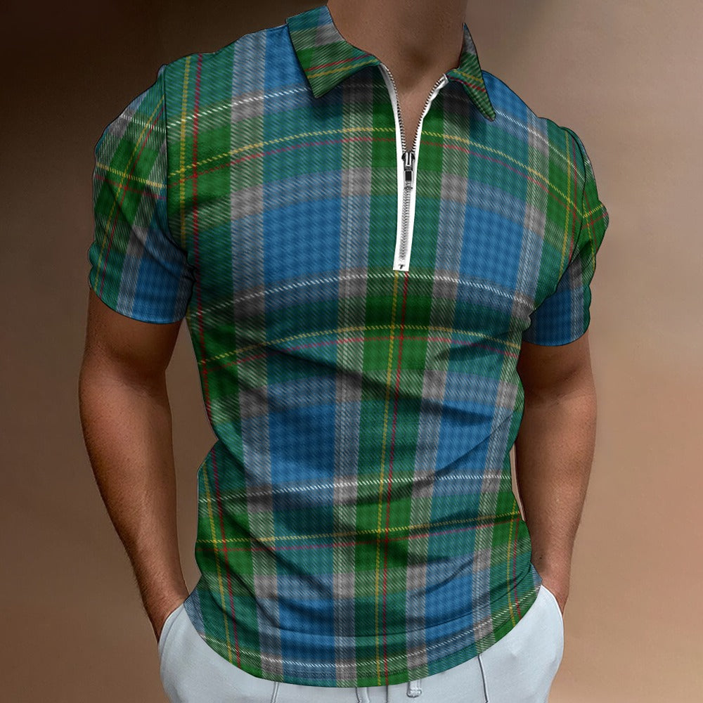 US State - Connecticut Tartan Short sleeve polo shirt