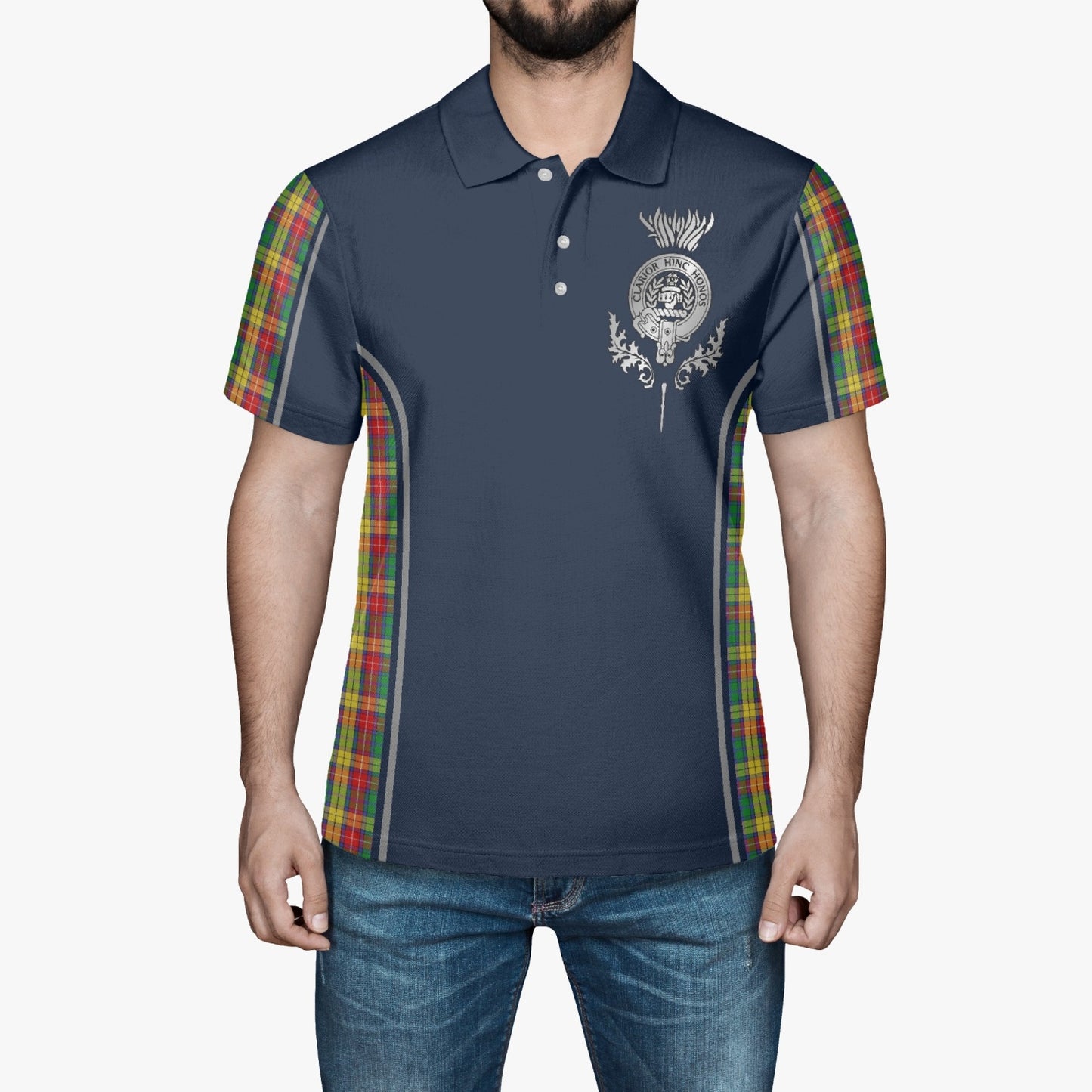 Clan Buchanan Crest & Tartan Polo Shirt