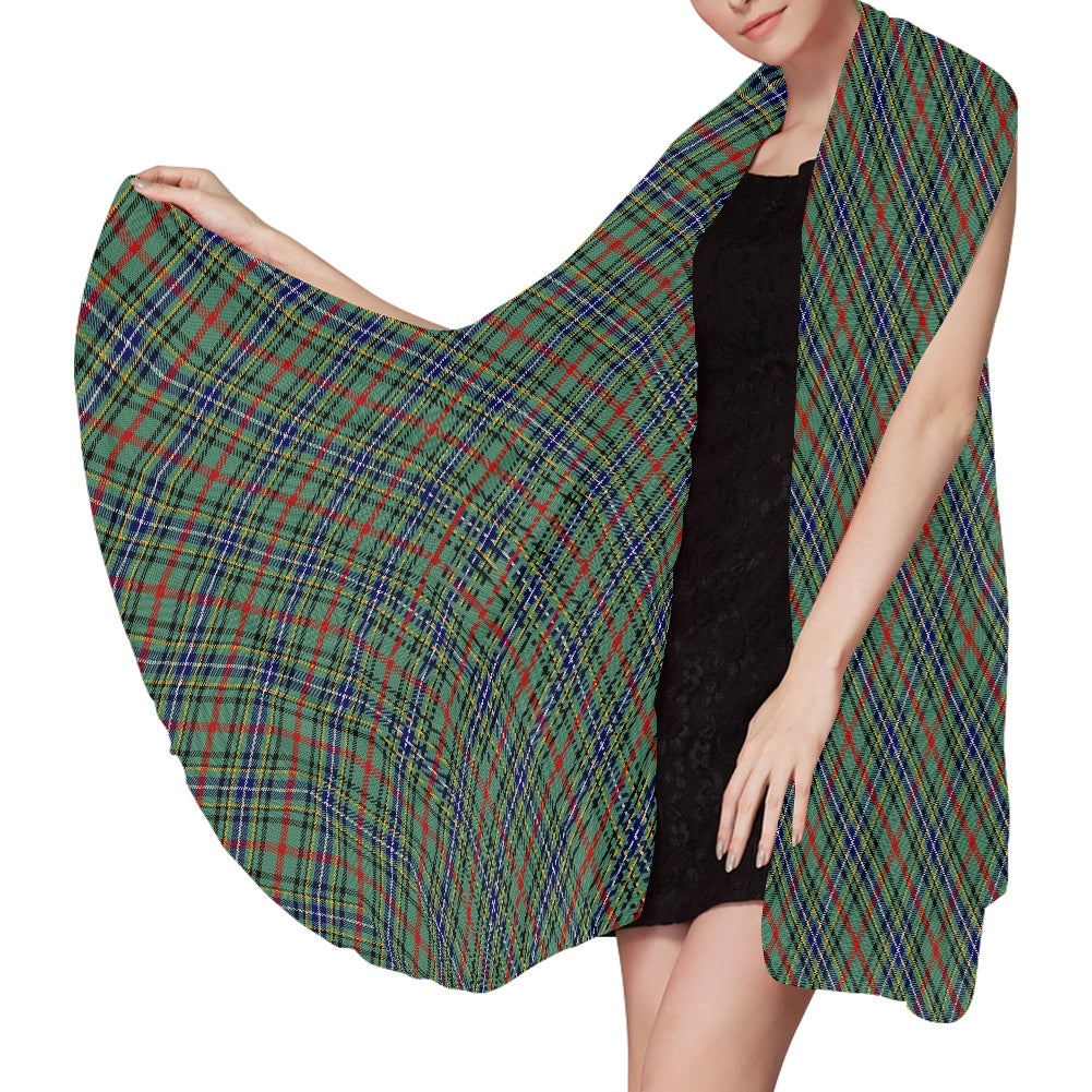 Clan Bisset Tartan Bias Chiffon Scarf