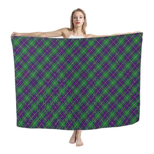 Clan Inglis Tartan Bias Chiffon Scarf