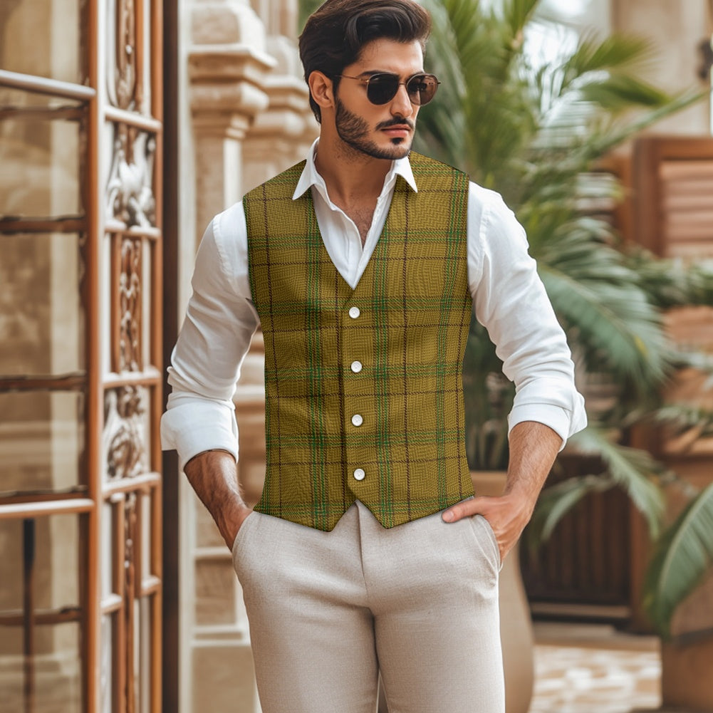 Clan Houston Tartan Suit vest jacket