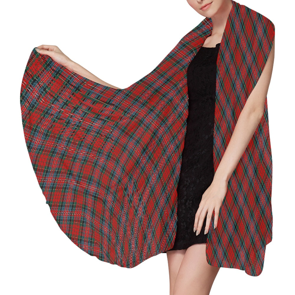 Clan MacPherson 8 Ancient Tartan Bias Chiffon Scarf