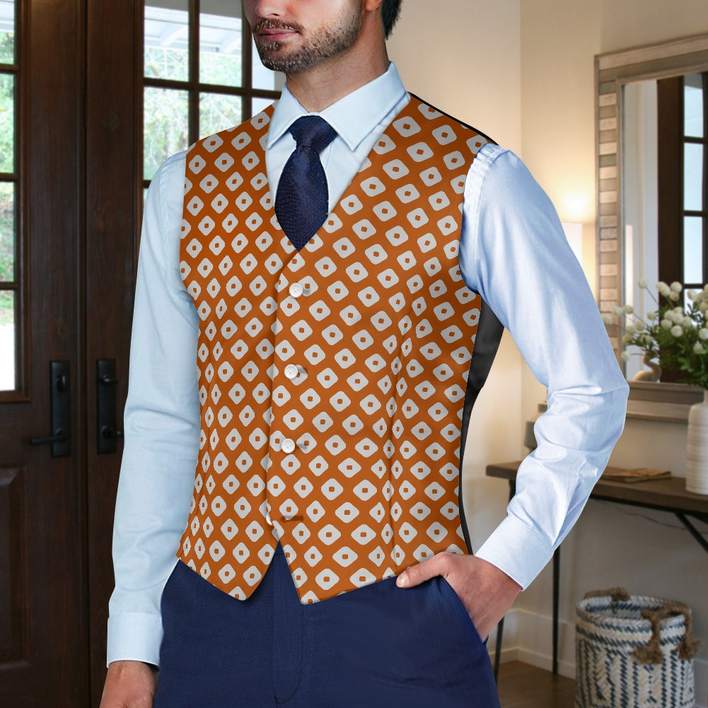 Wagara - Kanoko Brown Suit vest jacket
