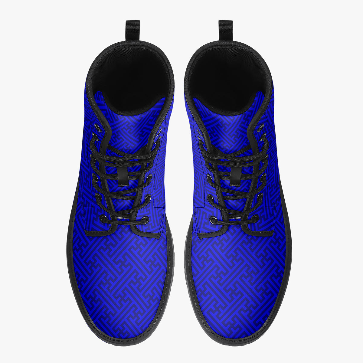 Japanese Wagara - Sayagata Blue - PU Leather Boots