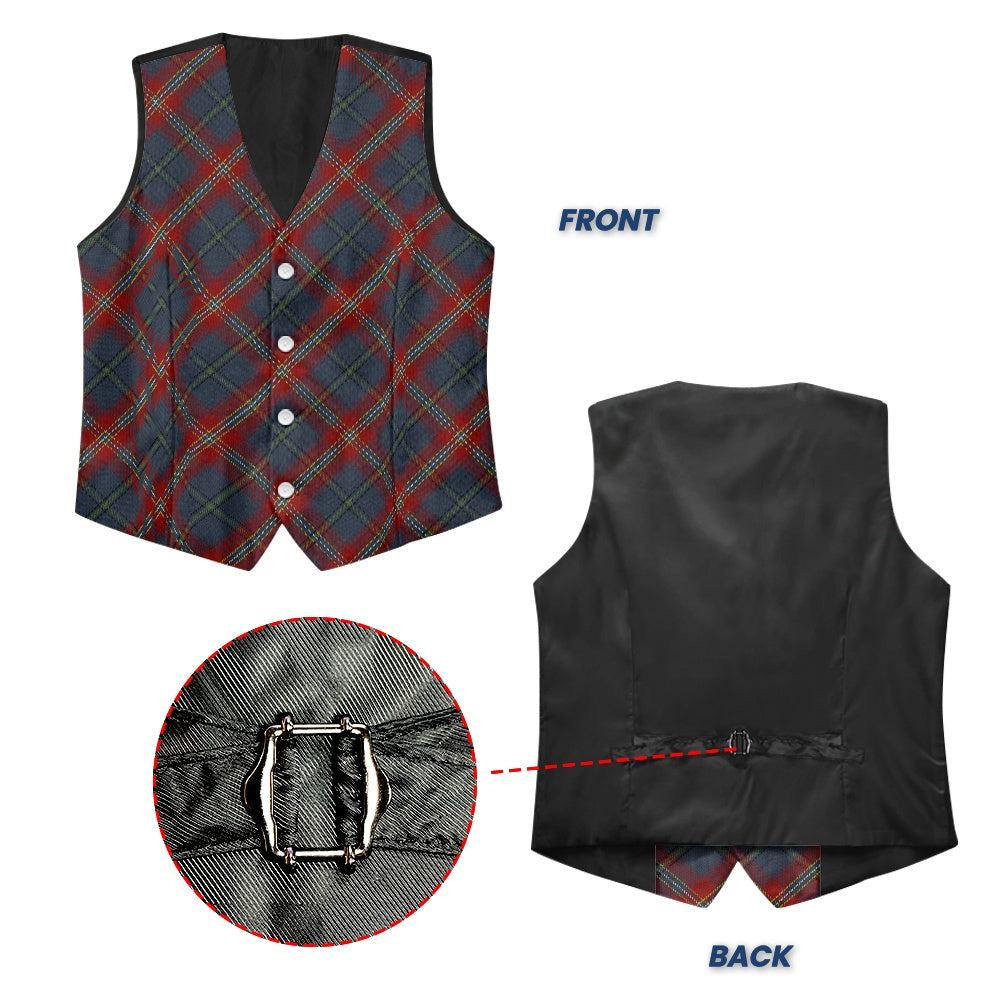 Breizh | Breton | Bretagne Naoned Tartan Bias Suit vest jacket
