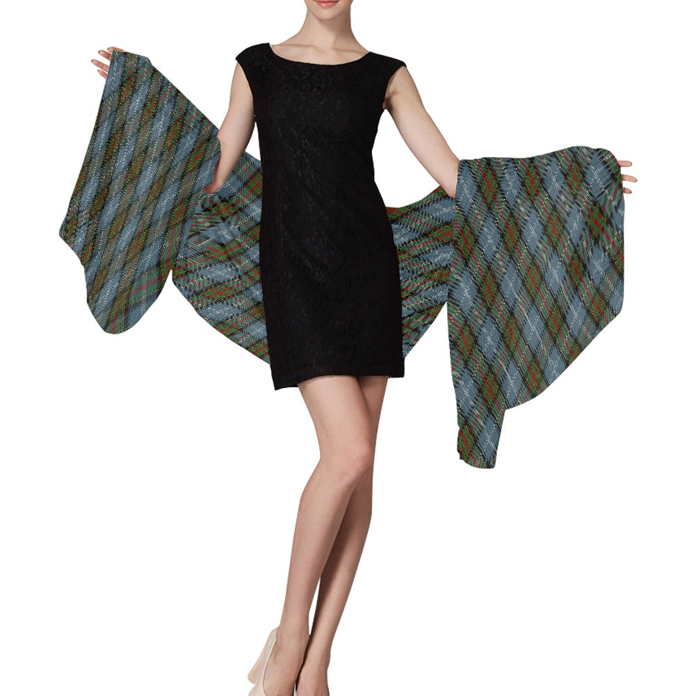 Clan Estes Tartan Bias Chiffon Scarf