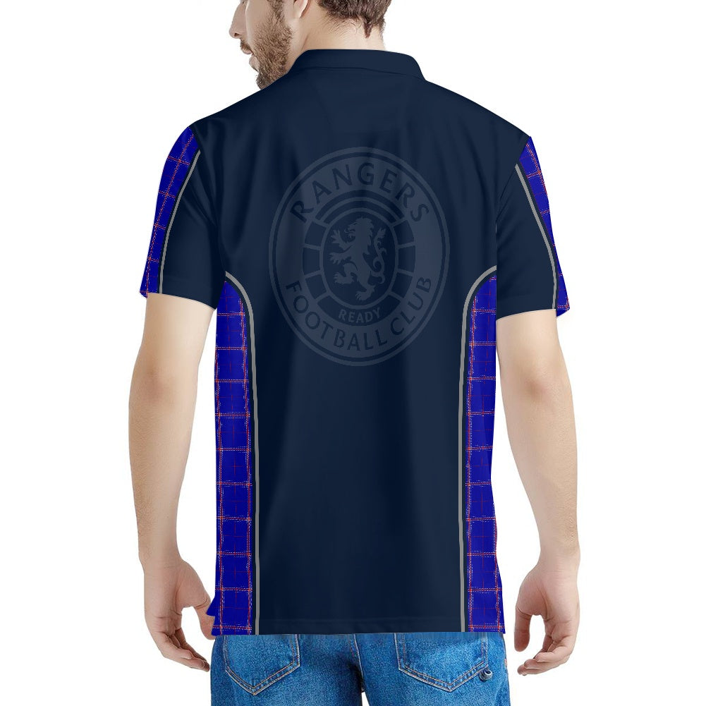 Rangers Lion Crest & Tartan Polo