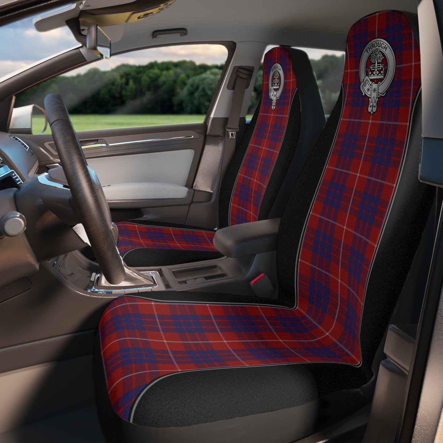 Clan Hamilton Crest & Tartan Car Seat Covers