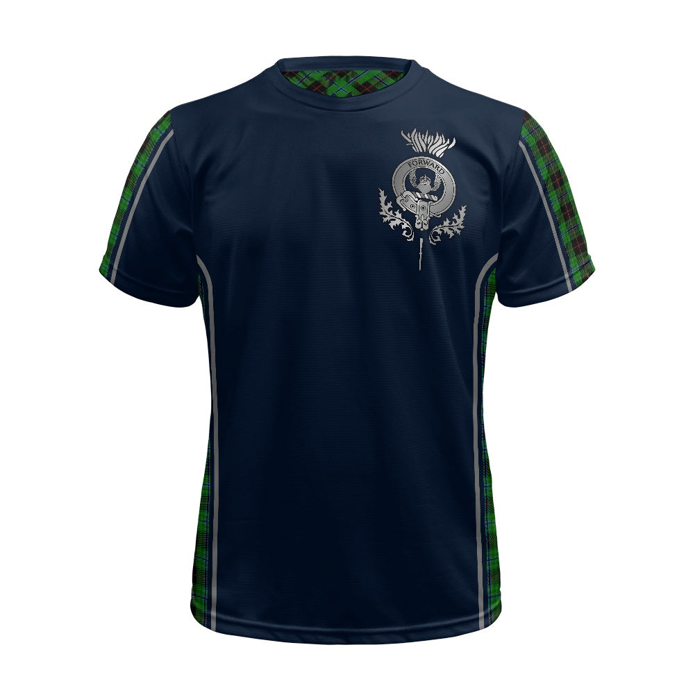 Clan Douglas Black Tartan & Black Douglas Crest Football Shirt