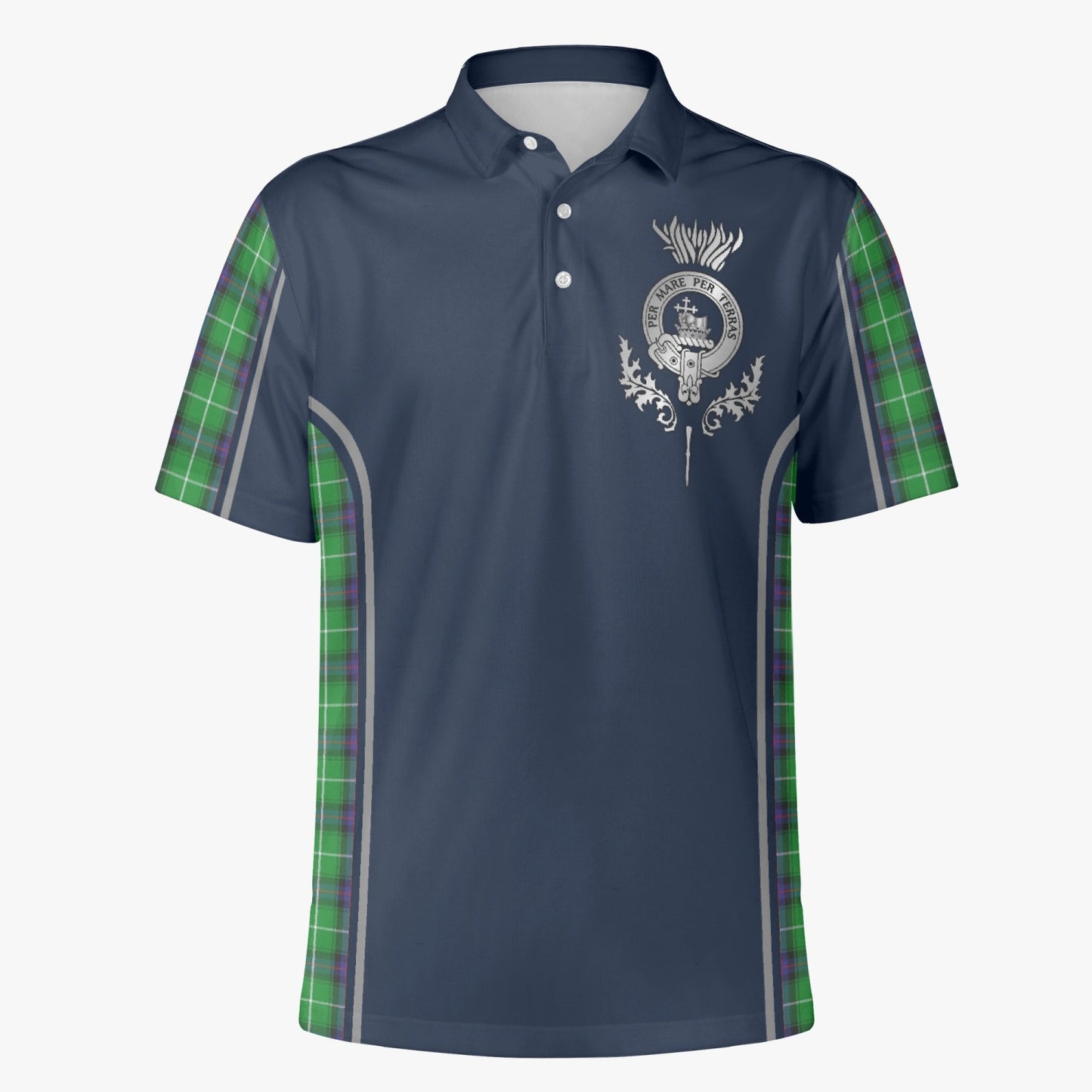 Clan MacDonald Crest & Tartan Polo Shirt