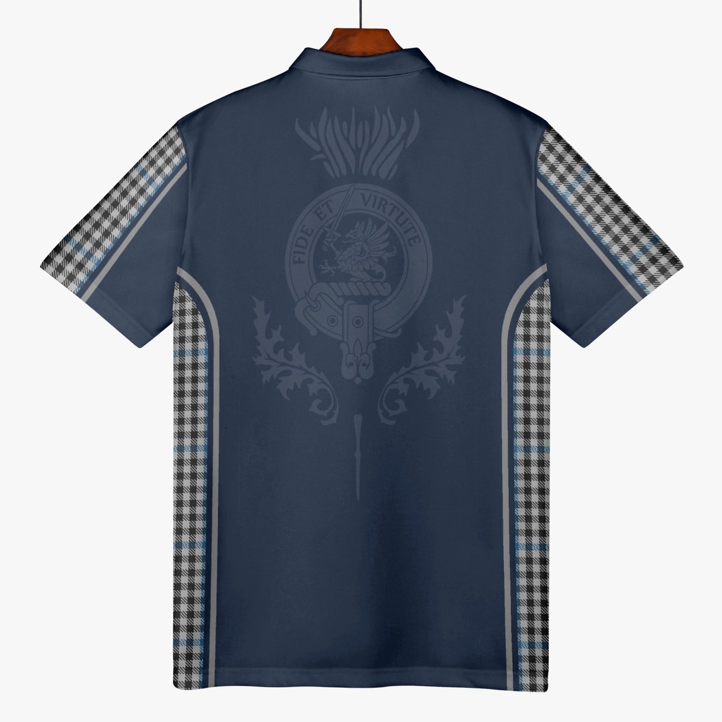 Clan Gladstone Crest & Tartan Polo Shirt