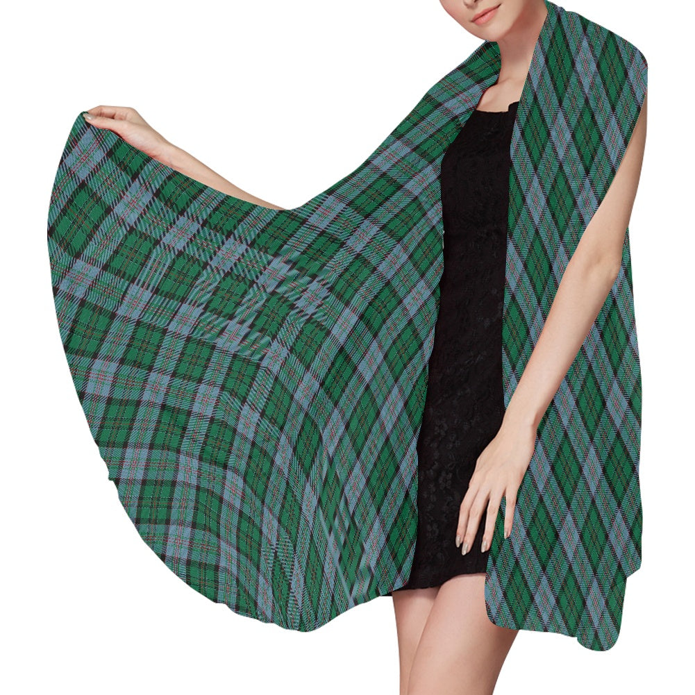 Irish Province Munster Tartan Bias Chiffon Scarf