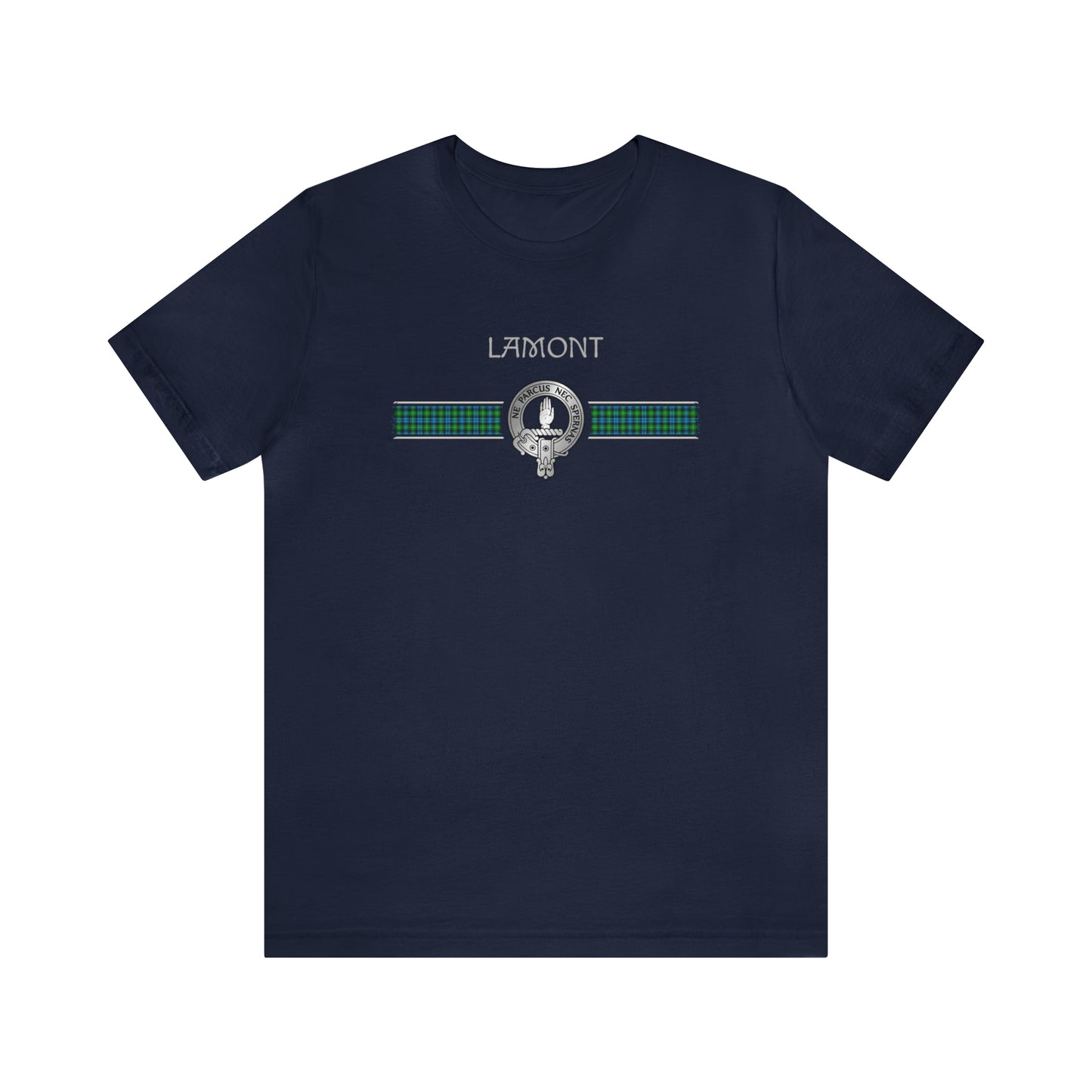 Clan Lamont Crest & Tartan | Unisex T-Shirt