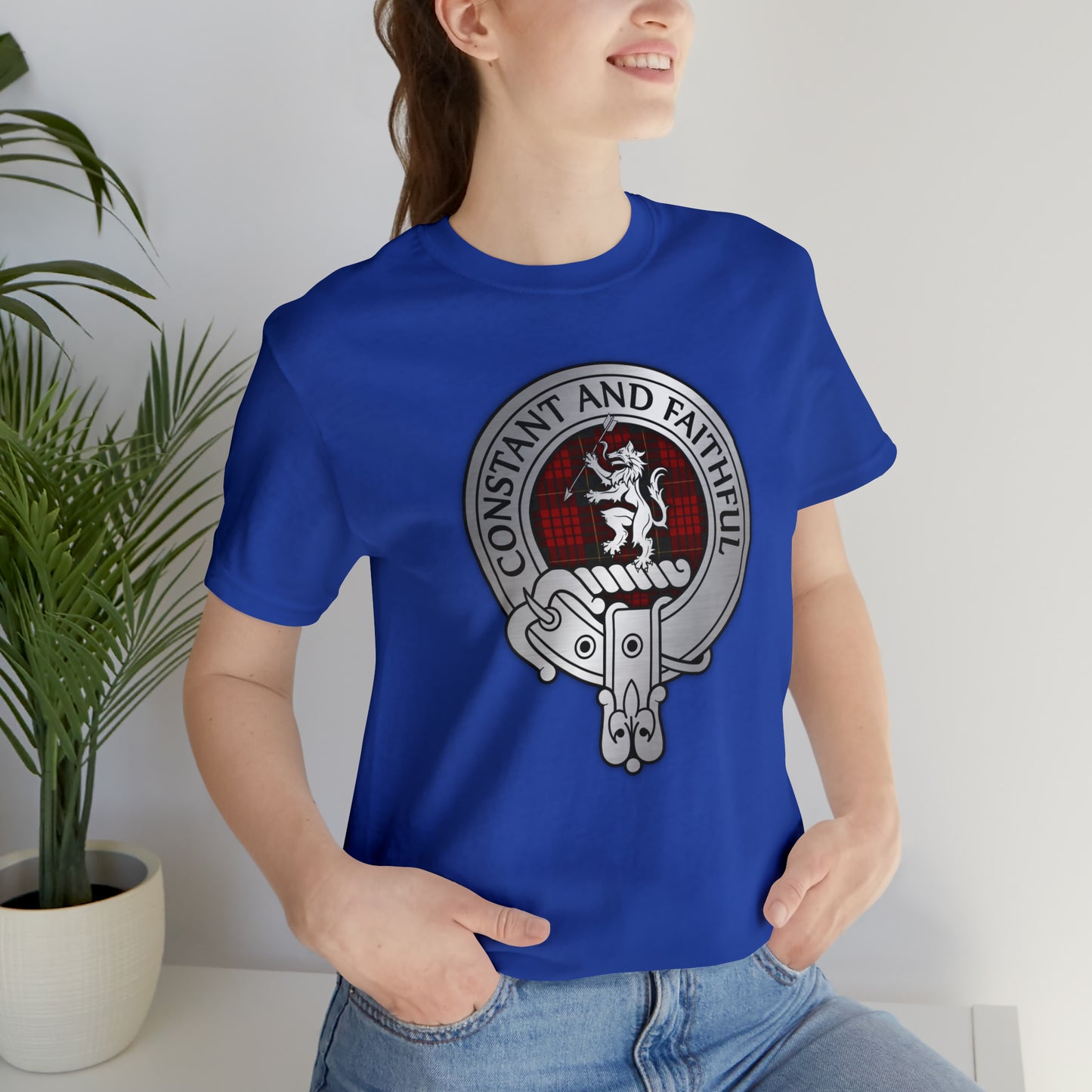 Clan MacQueen Crest & Tartan | Unisex T-Shirt