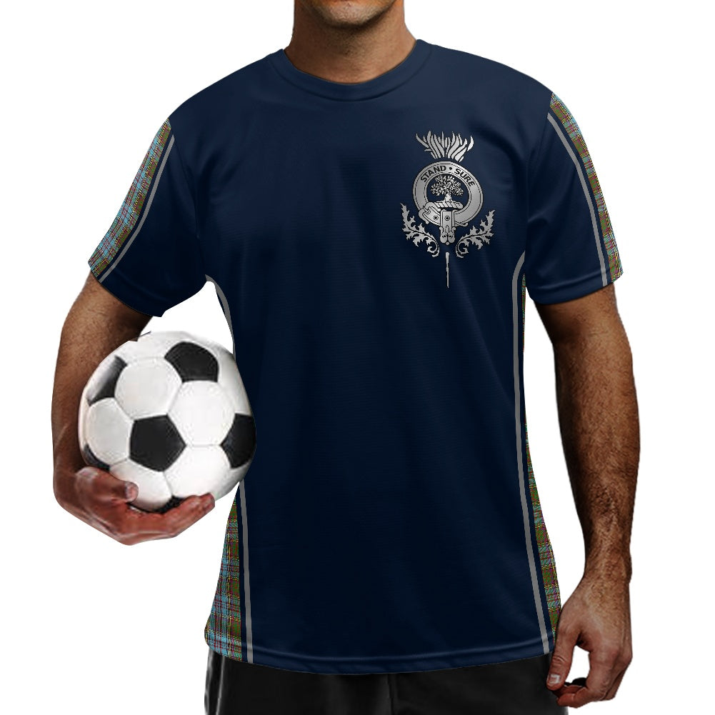 Clan Anderson Crest & Tartan Football Shirt