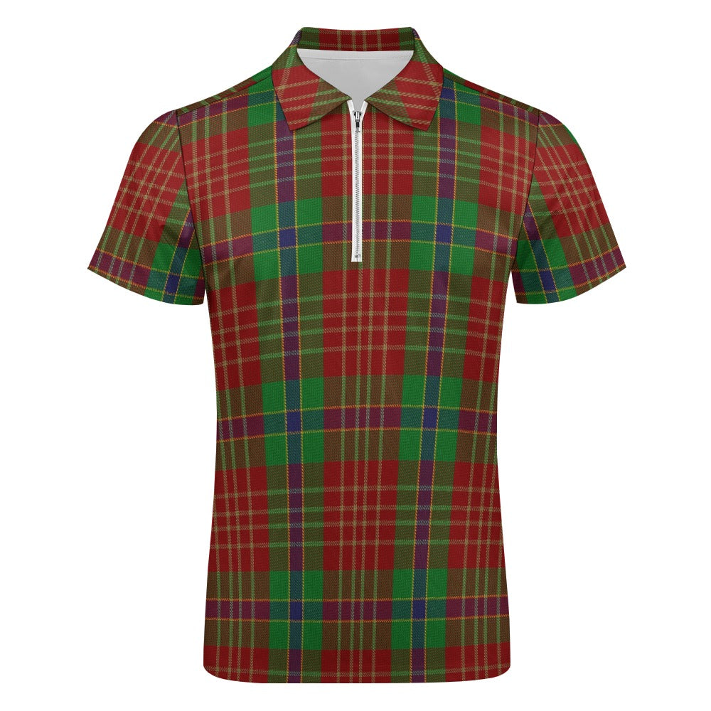 US State - Indiana Cardinal Tartan Short sleeve polo shirt