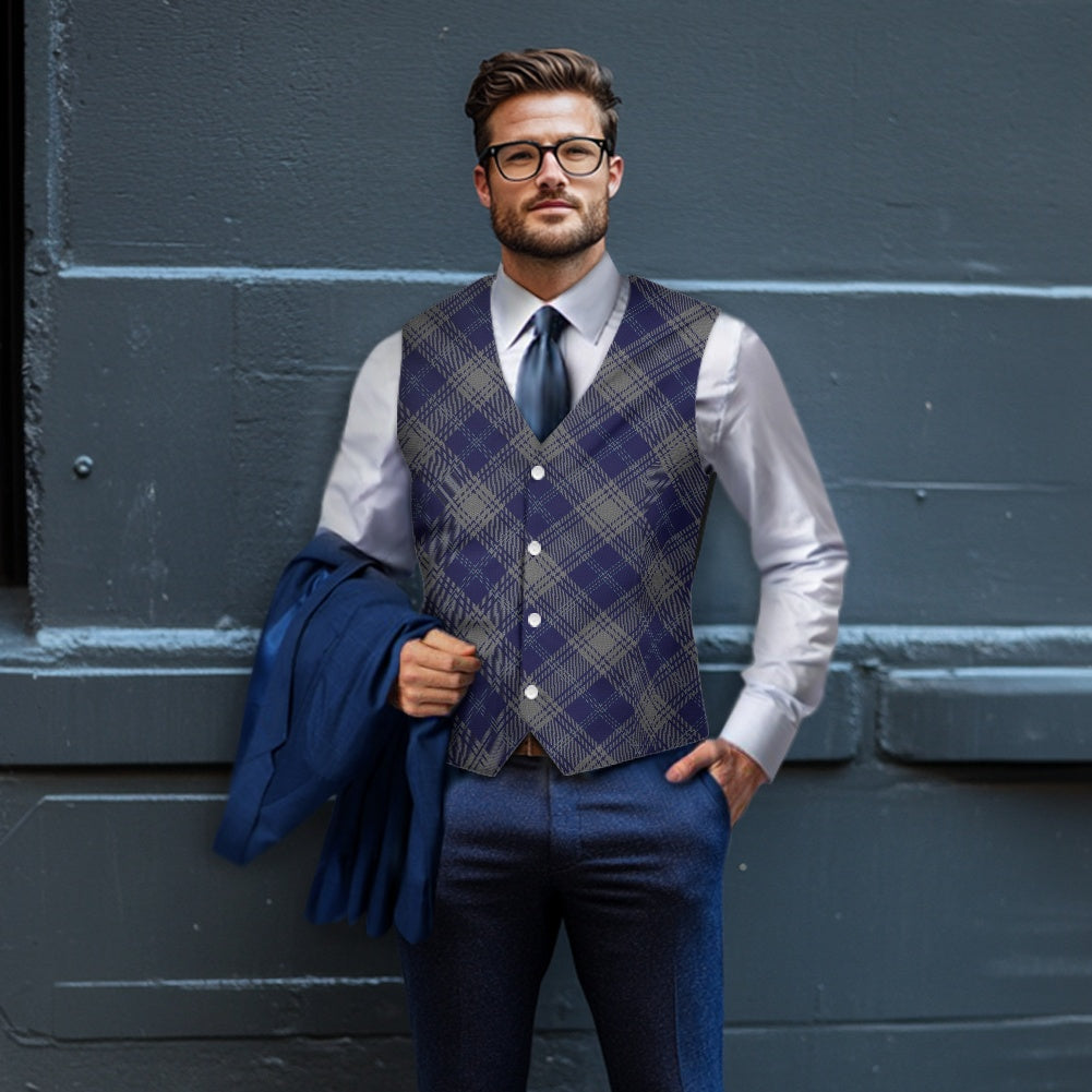 Welsh - Edwards Tartan Bias Suit vest jacket
