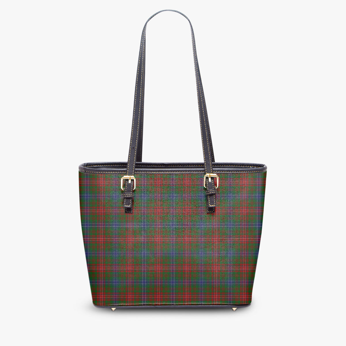 Clan Wilson Crest (LRW) & Tartan Medium Leather Tote Bag