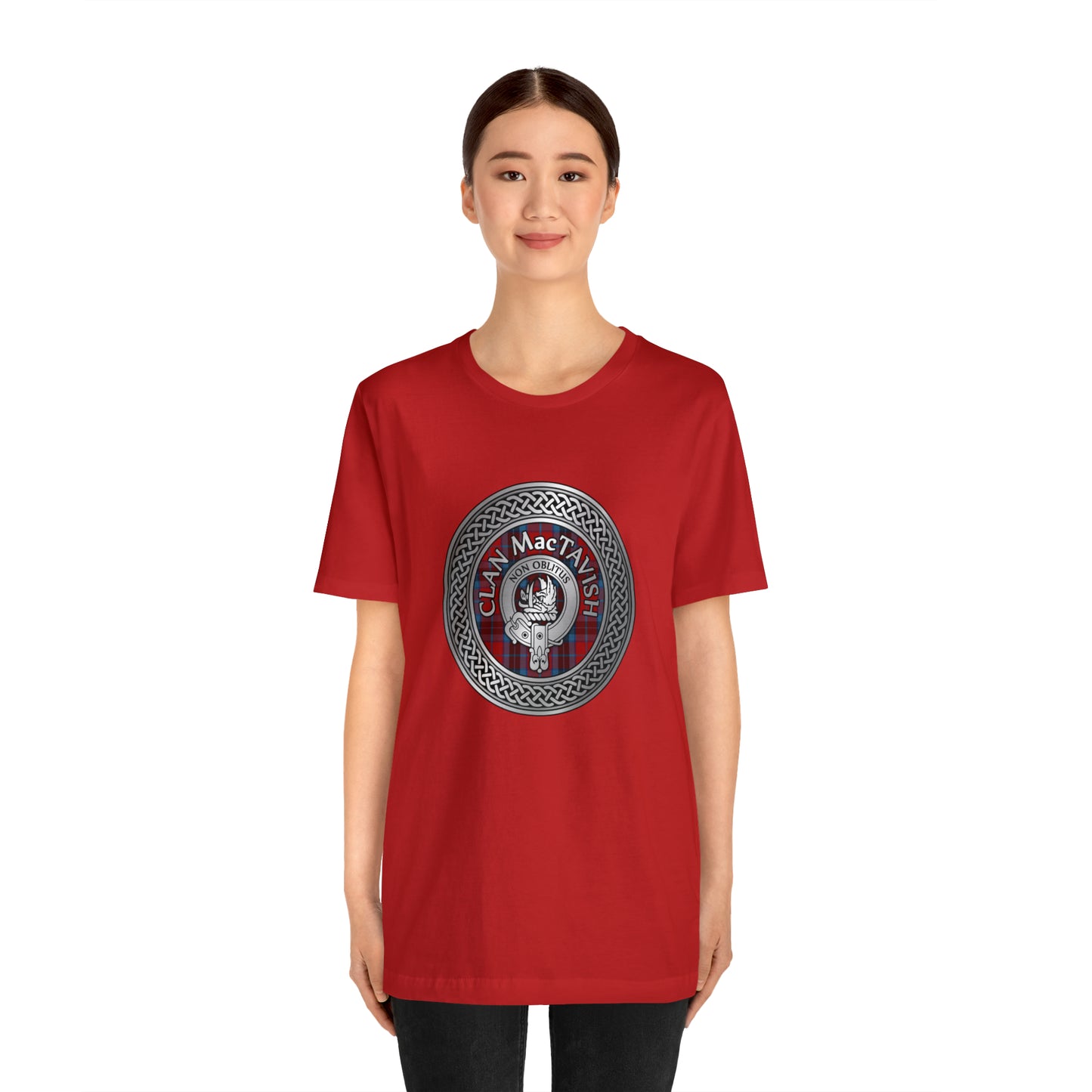 Clan MacTavish Crest & Tartan Knot | Unisex T-Shirt