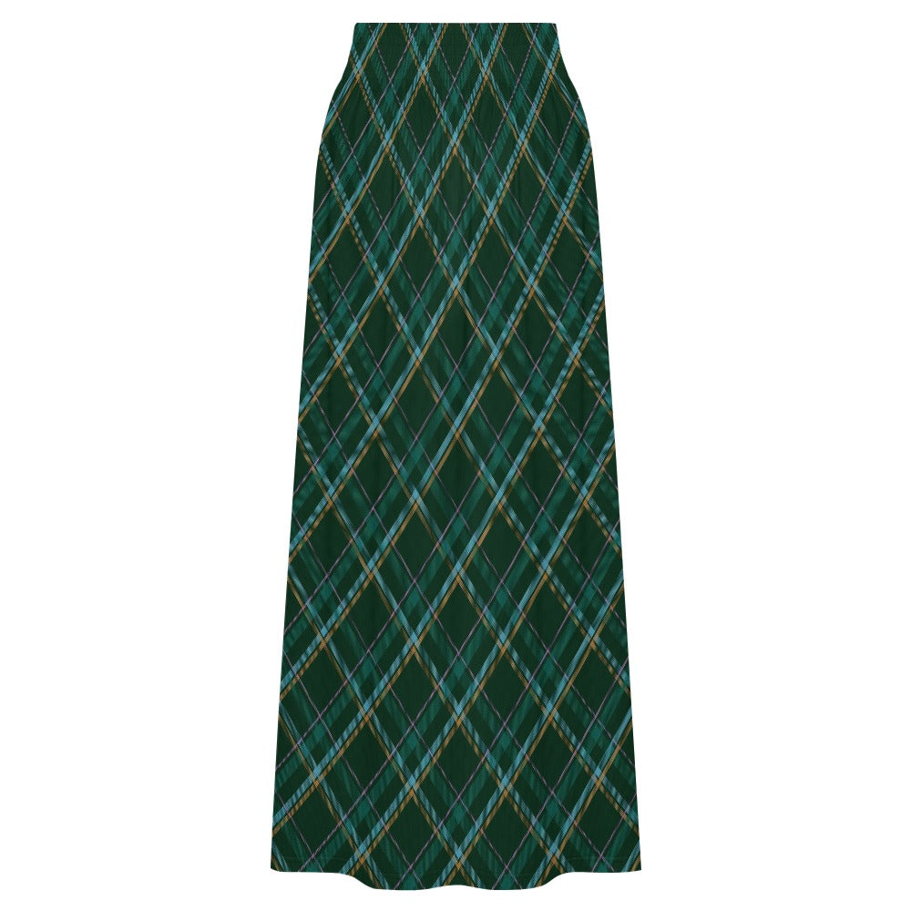 HW Tartan High-waisted midi dress
