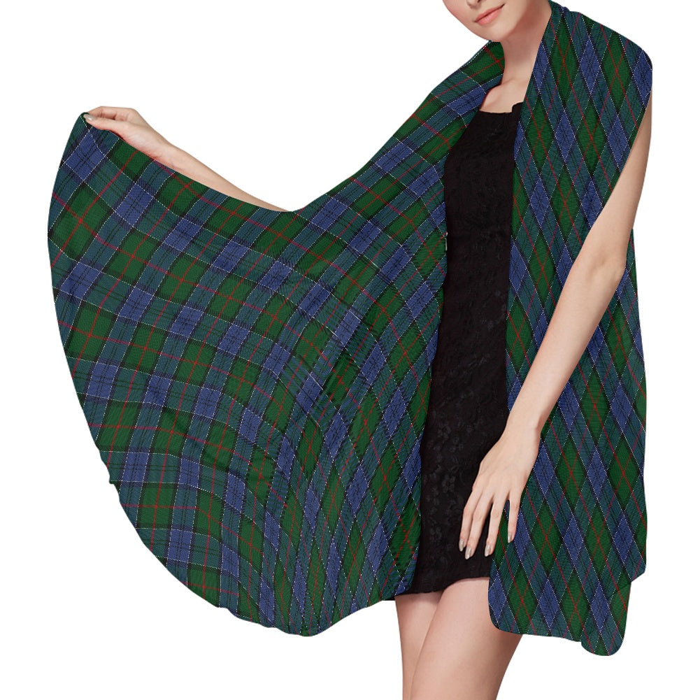 Clan Colquhoun (Sobieski) Tartan Bias Chiffon Scarf