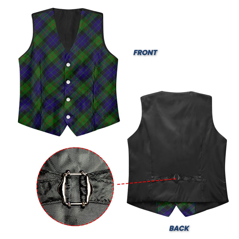 Clan Gunn Tartan Bias Suit vest jacket