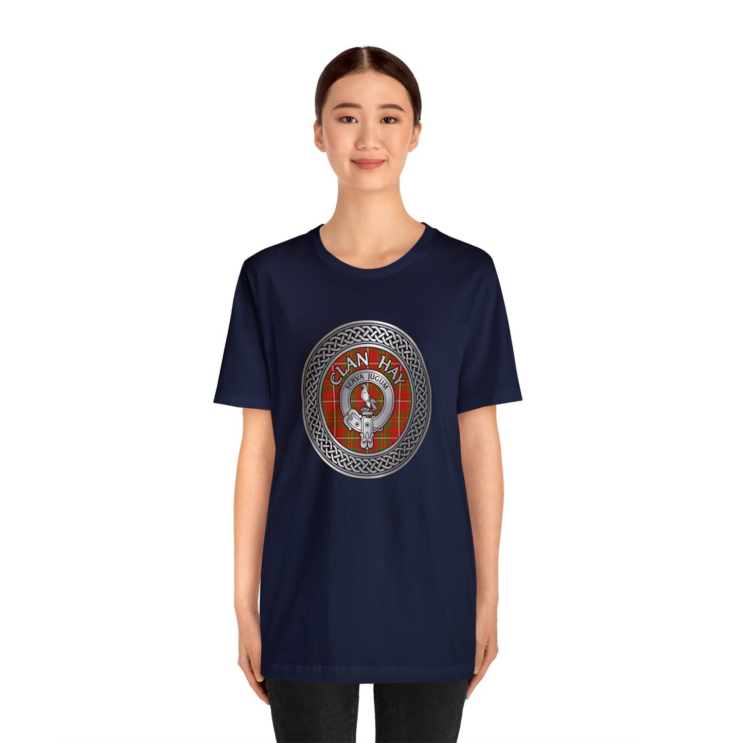 Clan Hay Crest & Tartan Knot T-Shirt