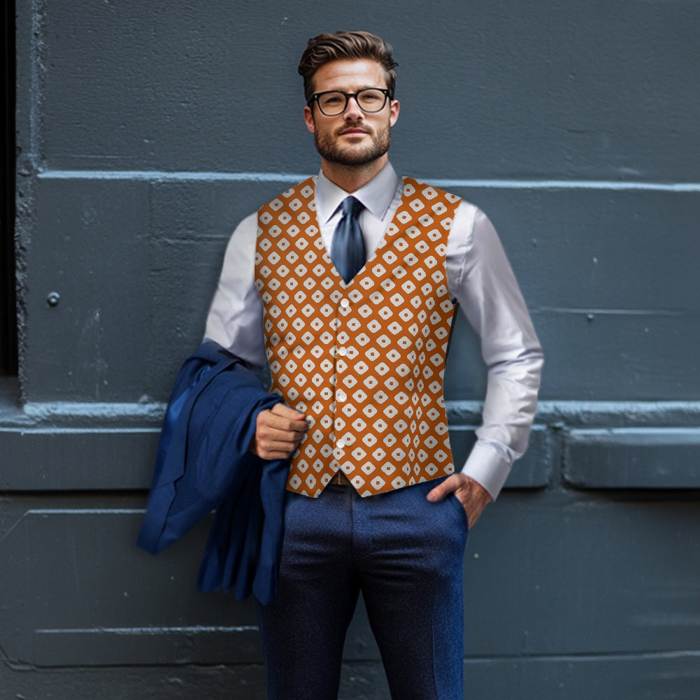 Wagara - Kanoko Brown Suit vest jacket