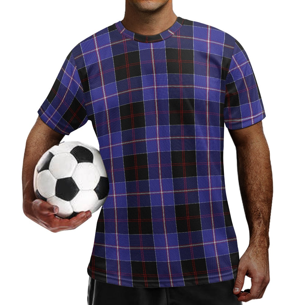 Clan Dunlop Tartan Football Shirt white